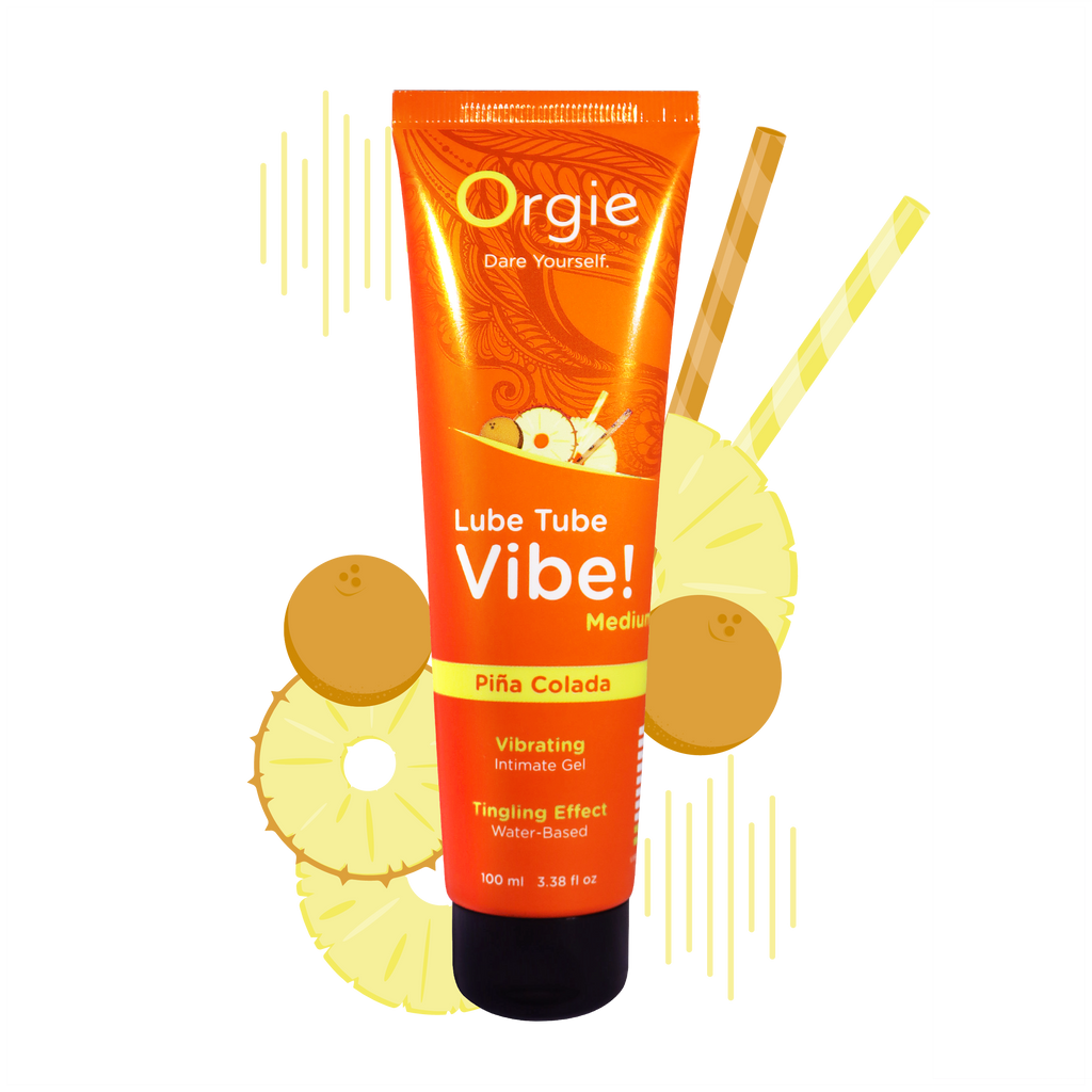 Lube Tube Vibe! - Medium - Piña Colada - 100ml | 3.38 fl oz.